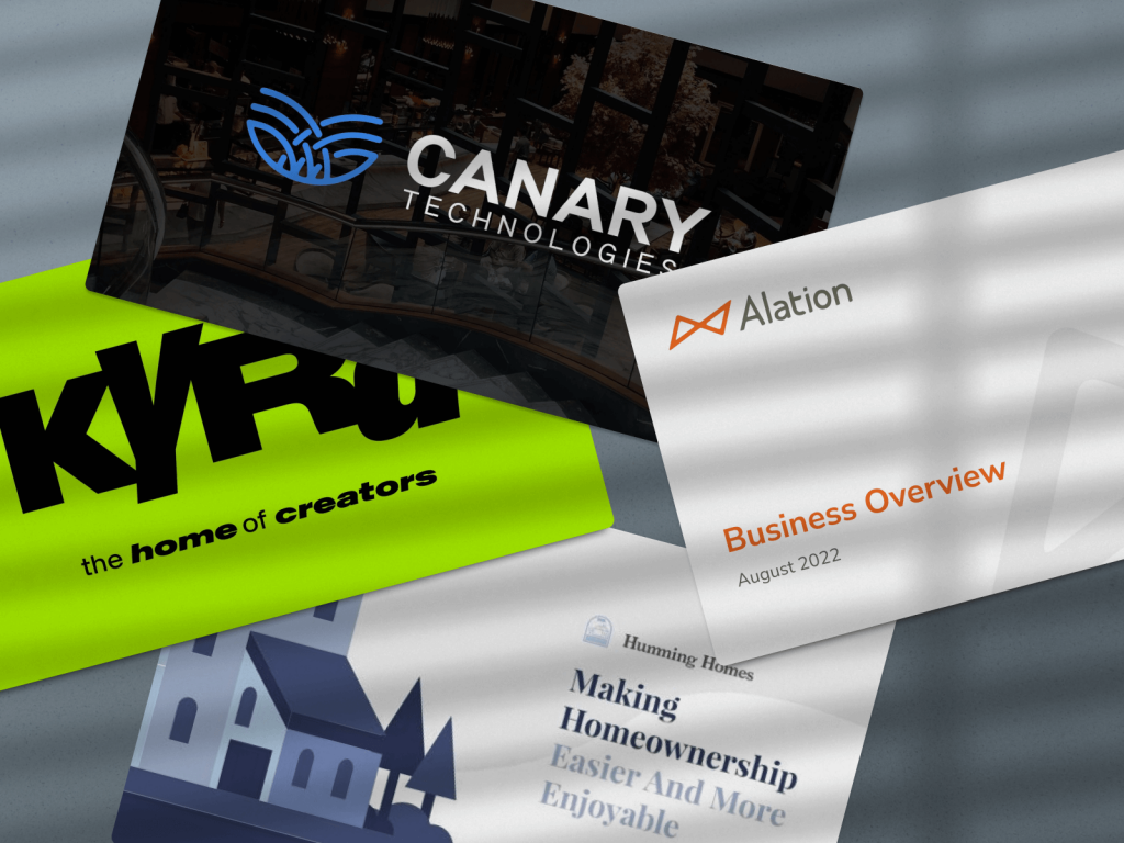 Four pitch decks that closed $200M in Q4 2022: Canary Technologies, Kyra, Alation, and Humming Homes