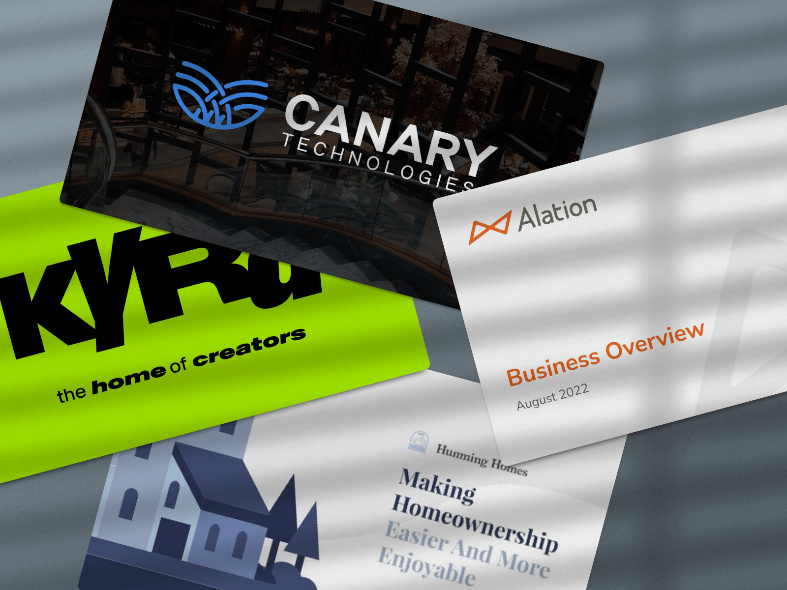 This week in pitch decks: Canary, Alation, Kyra, Humming Homes