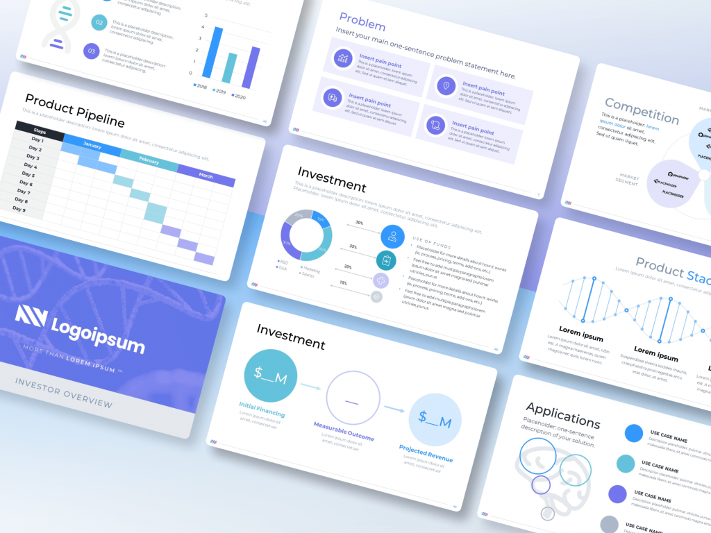 Life Sciences & Biology Pitch Deck - Investor Presentation Template for PowerPoint - Biotech, Pharma, & more | VIP.graphics