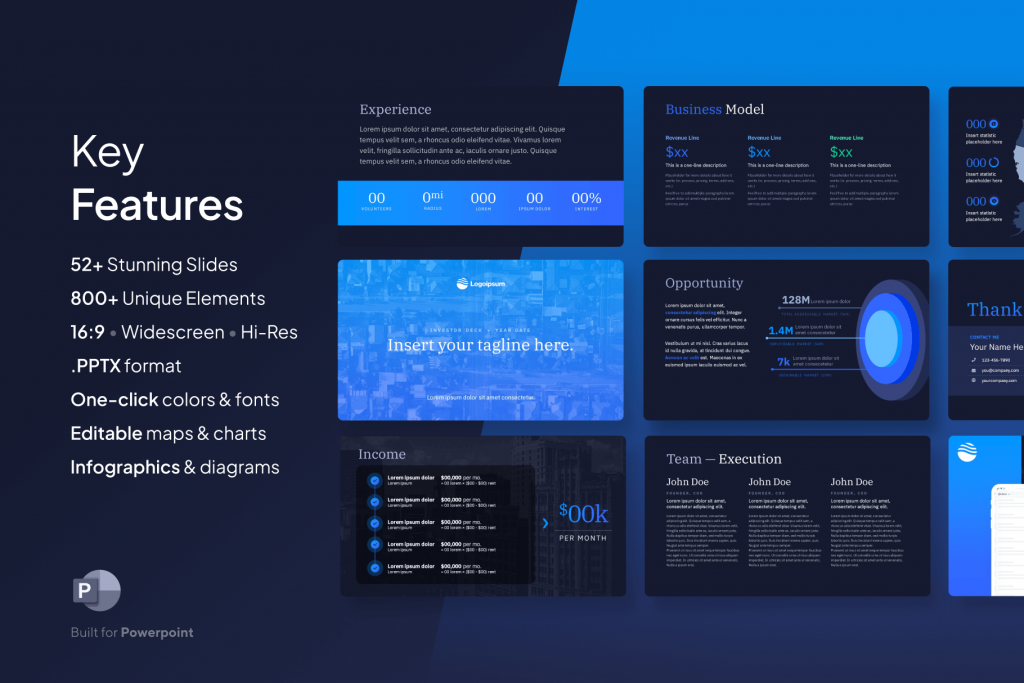 PropTech Investor Presentation for PowerPoint - 53-Slide Deck Template - Best Pitch Decks | VIP Graphics