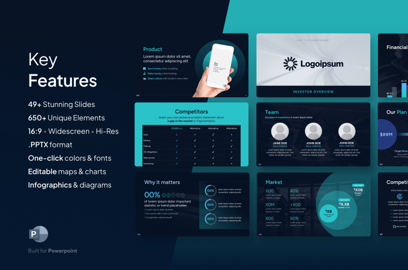 big-data-slide-deck-presentation-template_features Big Data Slide Deck Template - Preview: Investor Pitch Presentation for data management software | VIP Graphics