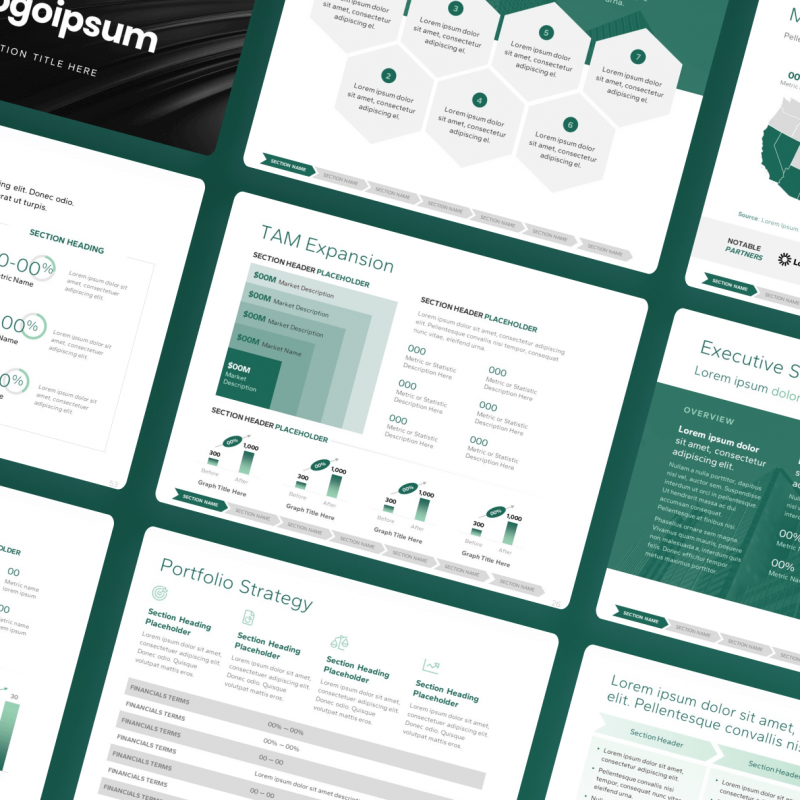 Investment Bank Deck Template - Finance Presentation for PE & I-Banks | VIP.graphics