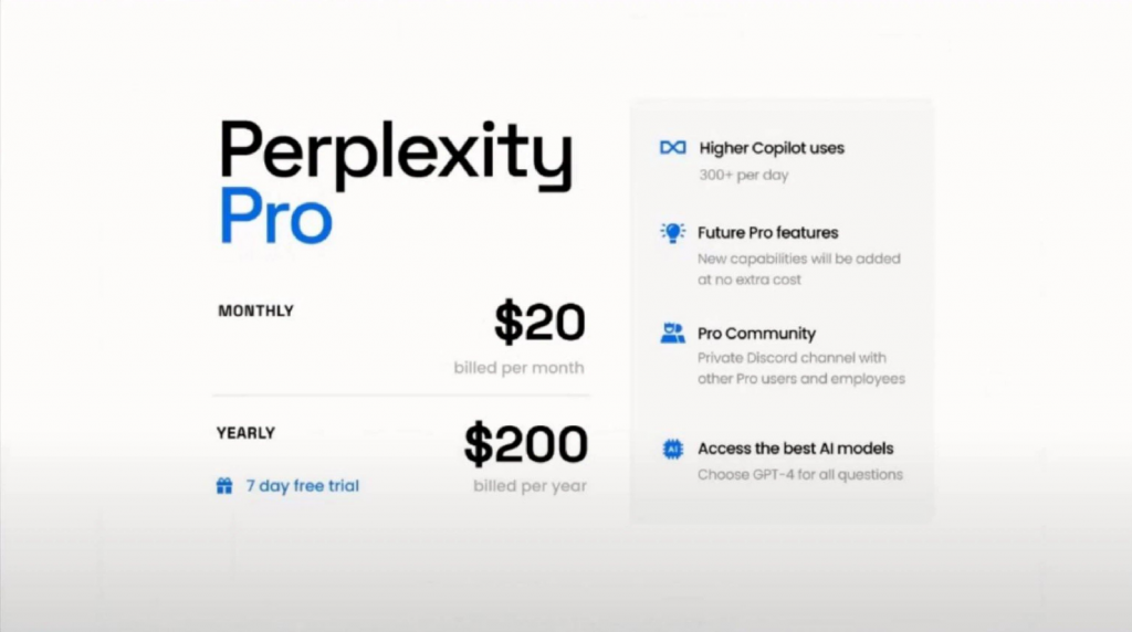 Perplexity AI Pitch Deck - Business Model Slide ($74M Series B backed by Nvidia & Jeff Bezos)