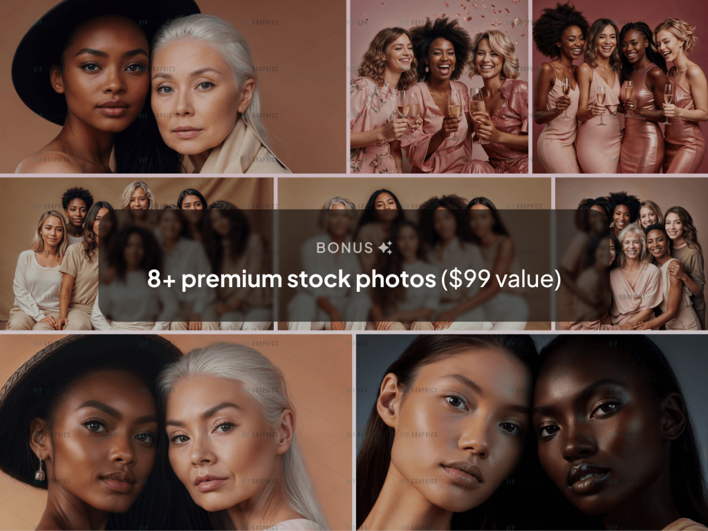 Women's Health Investor Deck - 48-Slide Pitch Deck Template for FemTech Startups - Bonus: Free stock photos | VIP Graphics