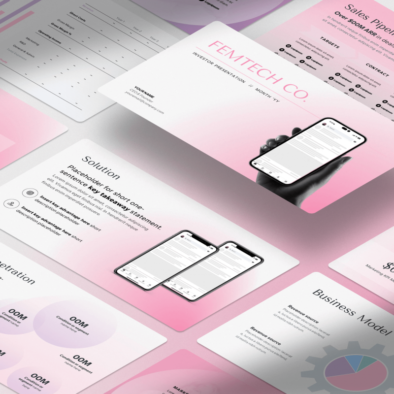 Women's Health & Femtech Pitch Deck Template