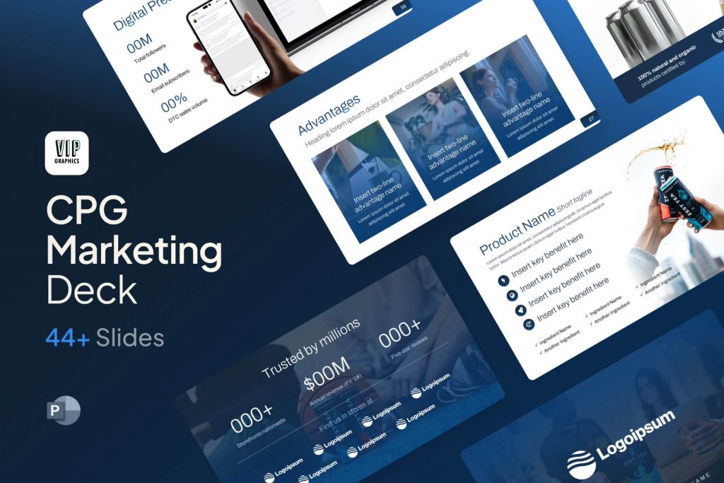 CPG Marketing Presentation Template for Retail and eCommerce products (PowerPoint) | VIP Graphics