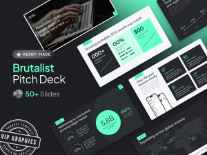 Ready-made Pitch Deck for Startups - Brutalist PowerPoint Design Template