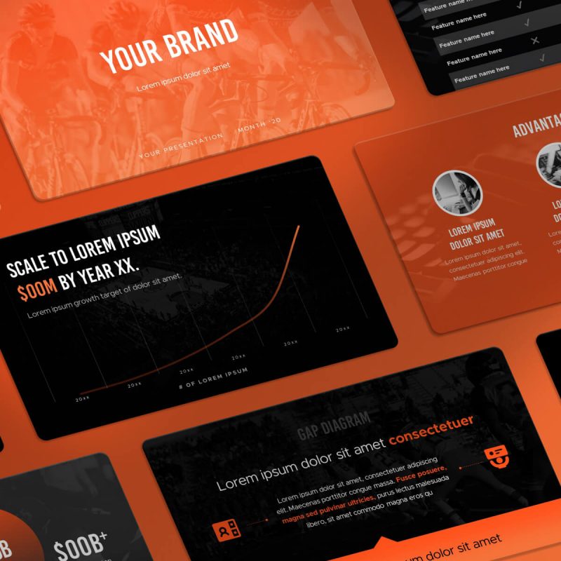 Sports Pitch Deck Template for Athletics Startups