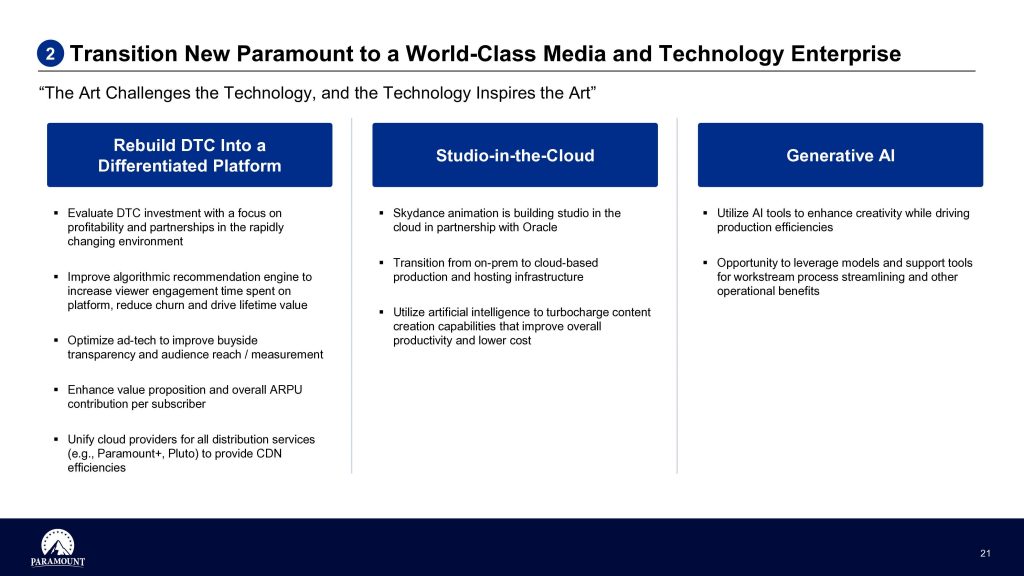 Skydance x Paramount Global Merger Deck