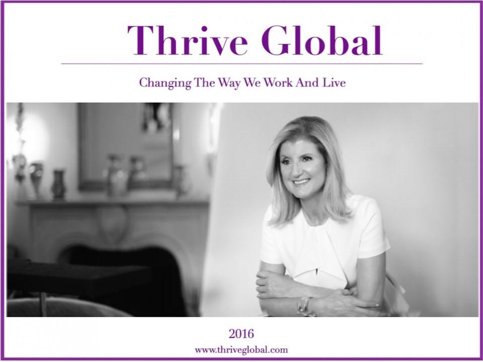 Thrive Global - Series A Pitch Deck - Cover Slide