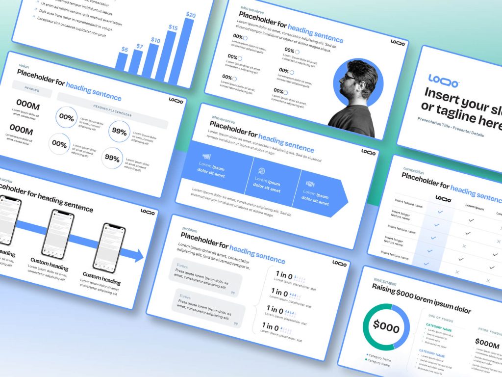 MarTech Pitch Deck - Investor Presentation Template for Marketing Startups | VIP.graphics