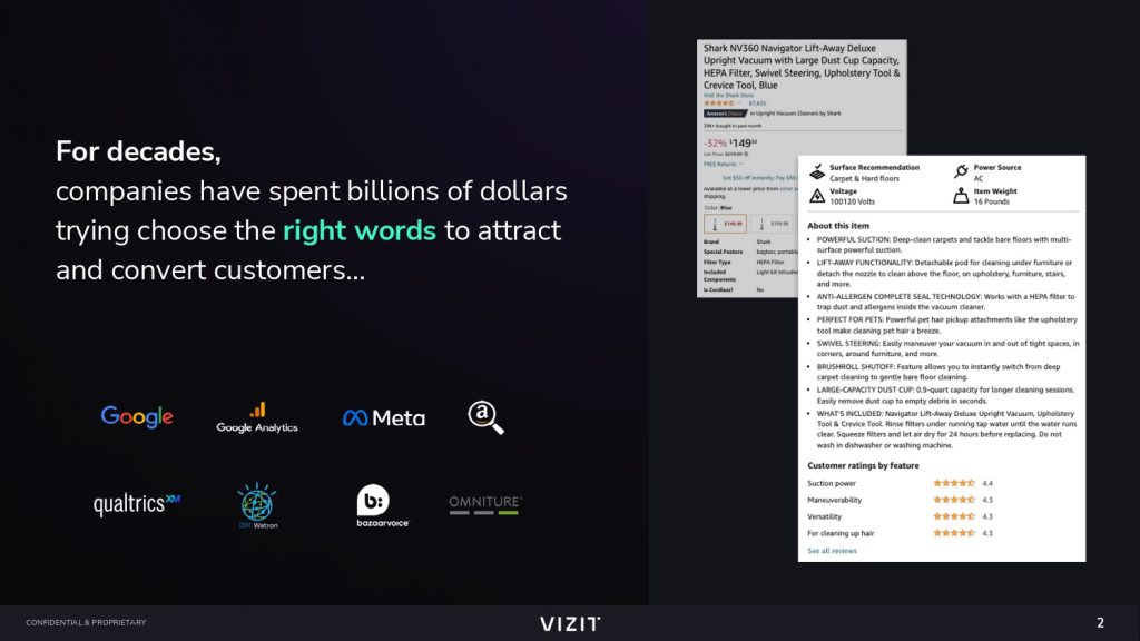 Vizit Pitch Deck - Problem Slide: Best pitch deck examples - $25M round for visual content optimization | VIP Graphics