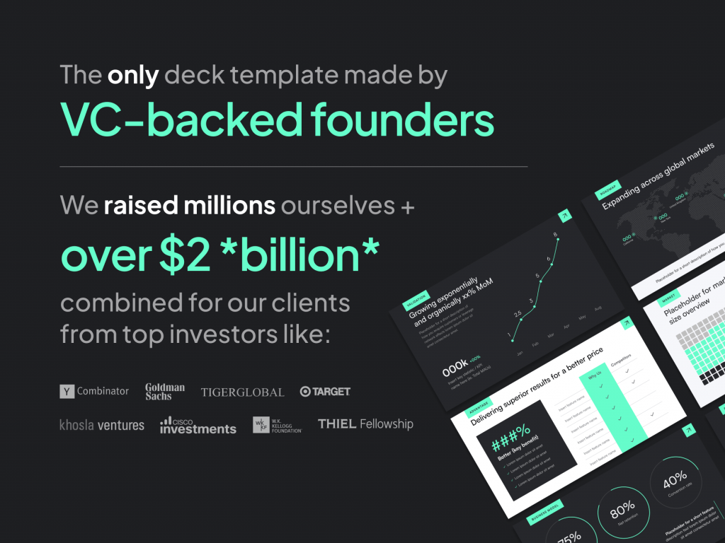 Investor-ready pitch deck created by VC-backed founders