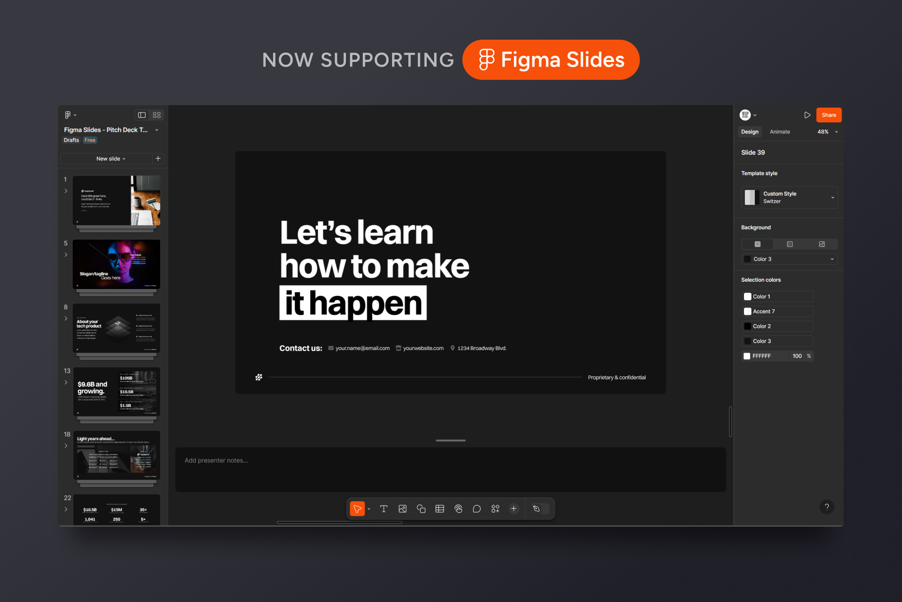 UPDATED: Figma Slides Pitch Deck Template