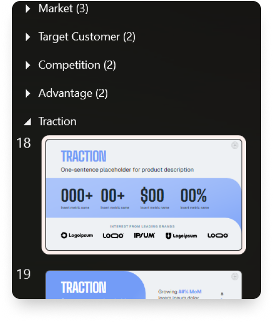 Key Pitch Deck Topics - Seed Investor Presentation Template