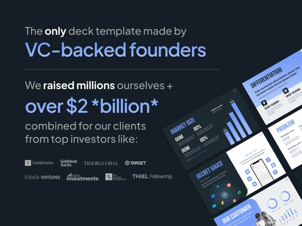 seed-pitch-deck-template-for-founders Investor-ready pitch deck template, made by VC-backed founders