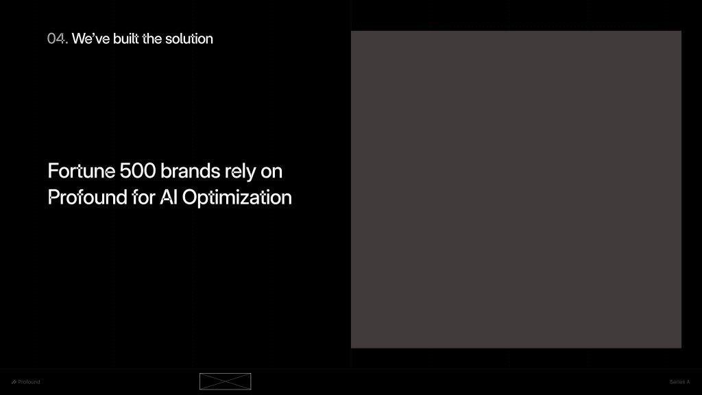 Profound Pitch Deck - Traction Slide: Best pitch deck examples - $20M for AI visibility | VIP Graphics
