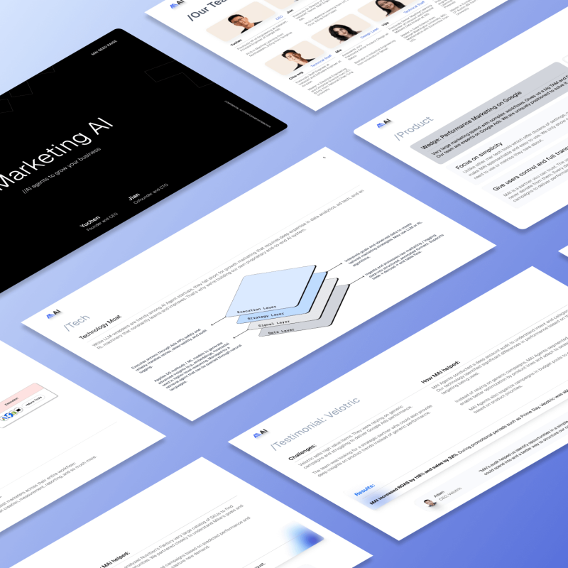 MAI Pitch Deck - $25M for AI digital ad campaign management