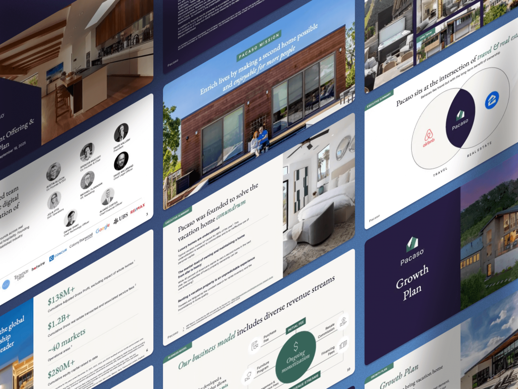 Pacaso Pitch Deck - $72.5M for property tech marketplace