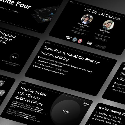 Code Four Pitch Deck - $2.7M for Law Enforcement Tech