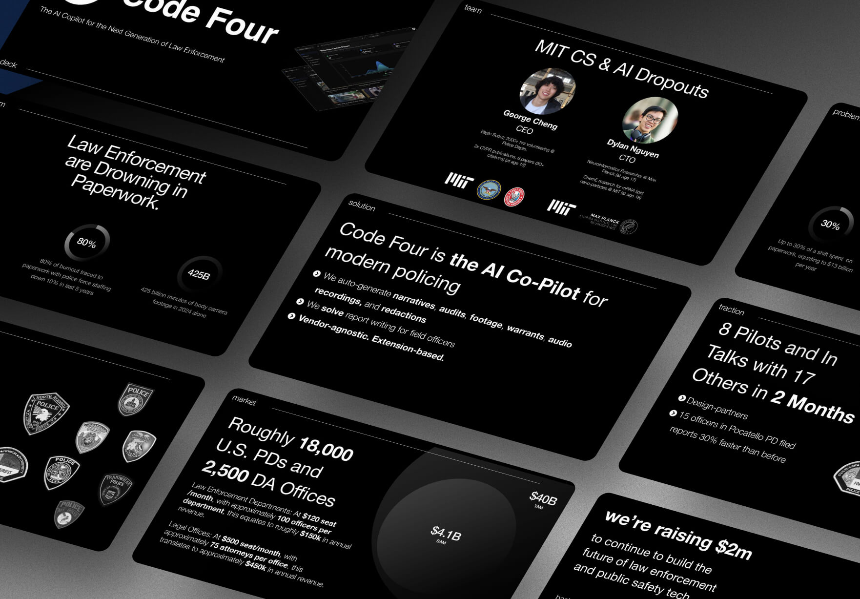 Code Four pitch deck: $2.7M for law enforcement tech