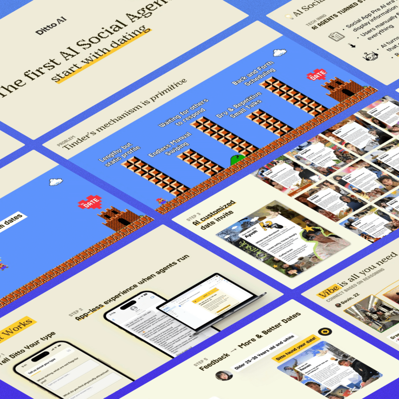 Ditto AI Pitch Deck - $9.2M for AI date matching