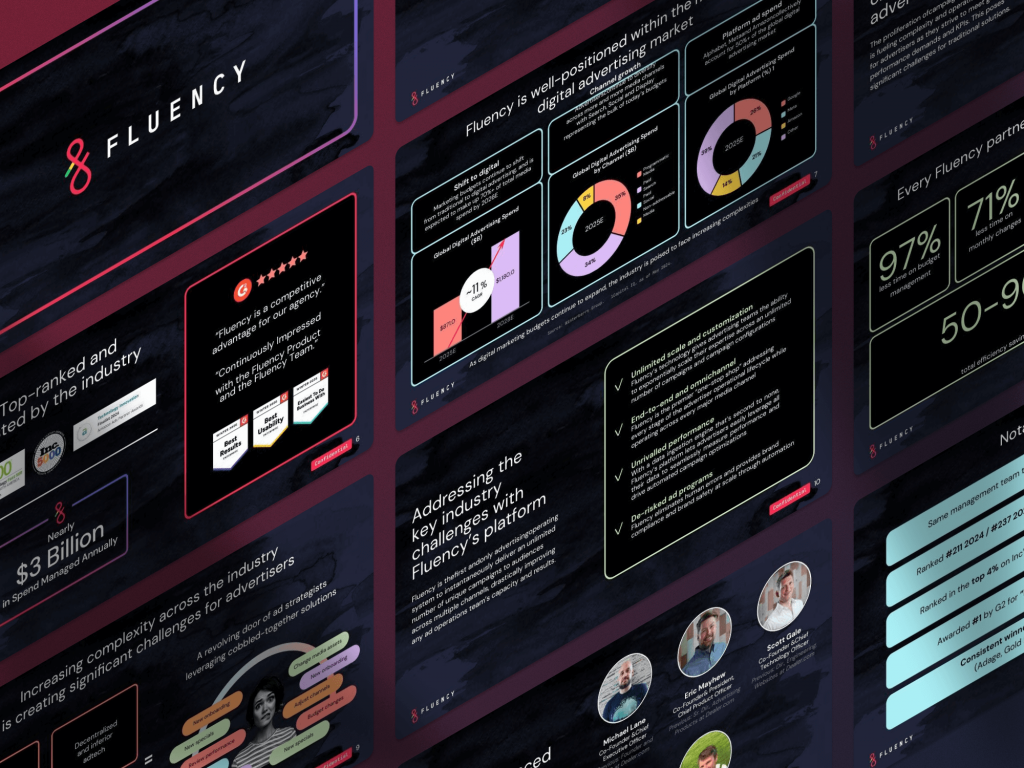 Fluency Pitch Deck - $42M for digital advertising campaign management platform