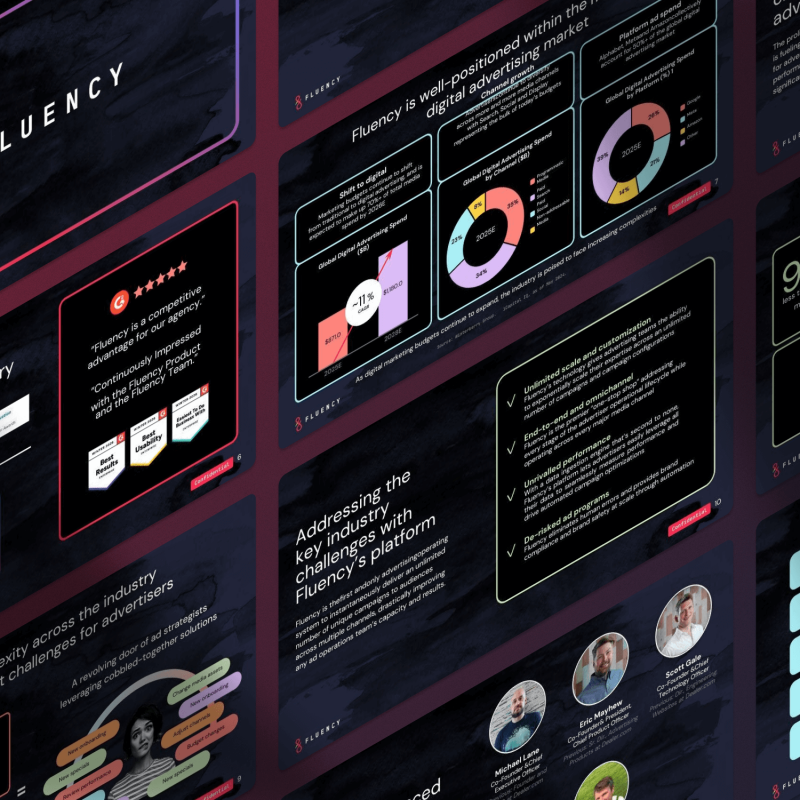 Fluency Pitch Deck - $42M for digital advertising campaign management platform